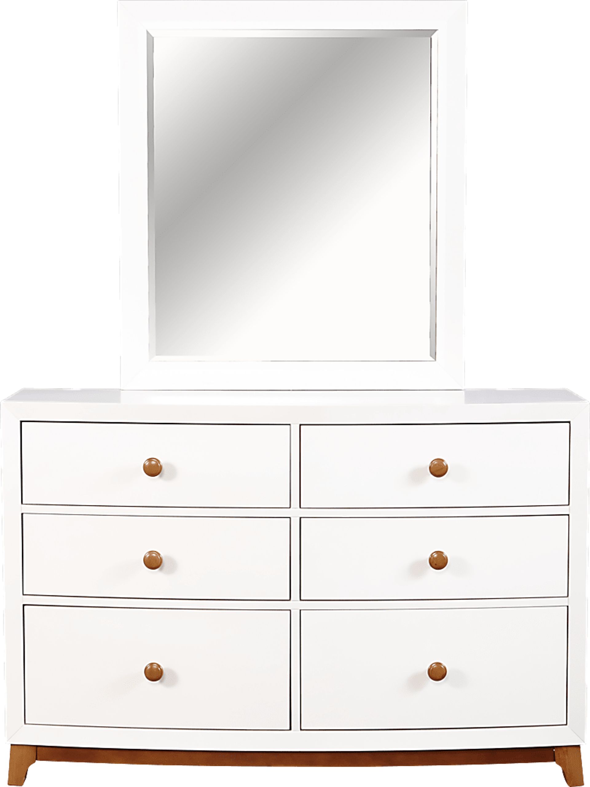 Gio Cream Dresser with Mirror Set - Image 1