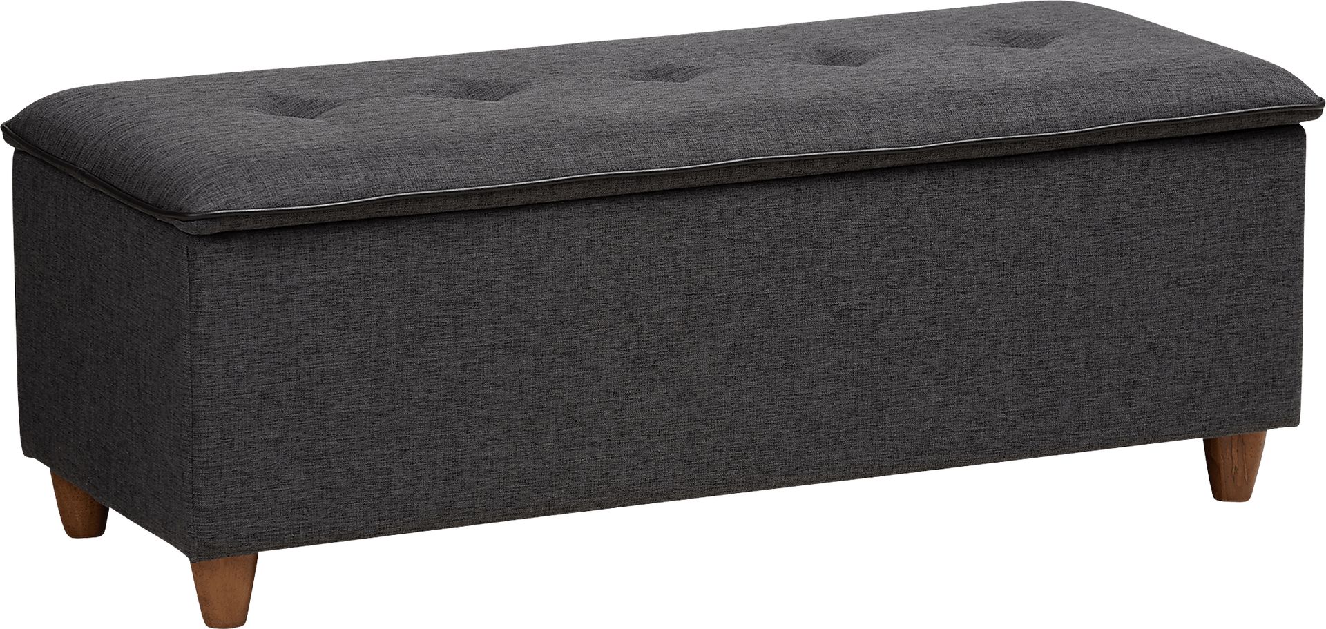 Gioni Dark Gray Storage Ottoman - Image 1