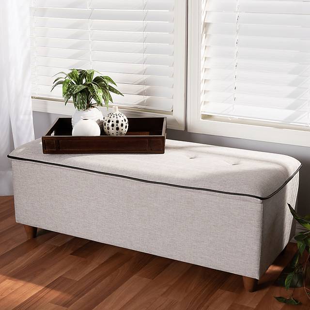 Gioni Gray Storage Ottoman - Thumbnail - Image 2