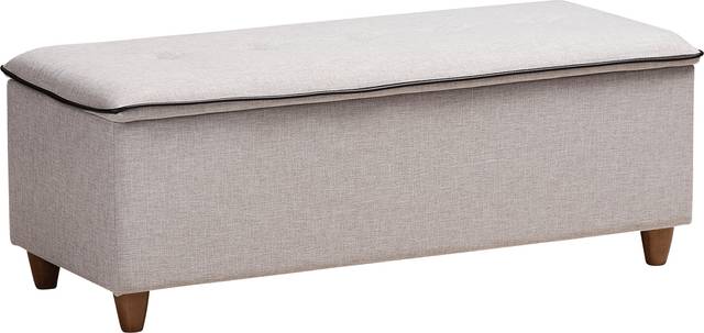 Gioni Gray Storage Ottoman - Thumbnail - Image 1