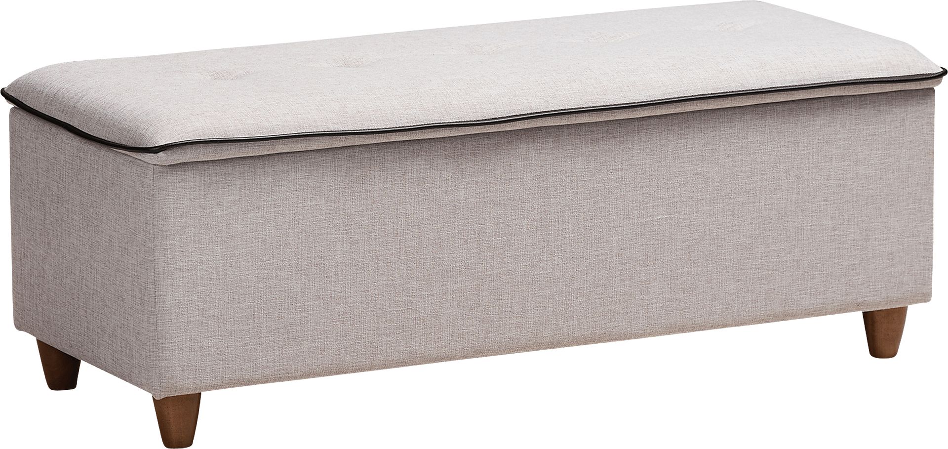 Gioni Gray Storage Ottoman - Image 1