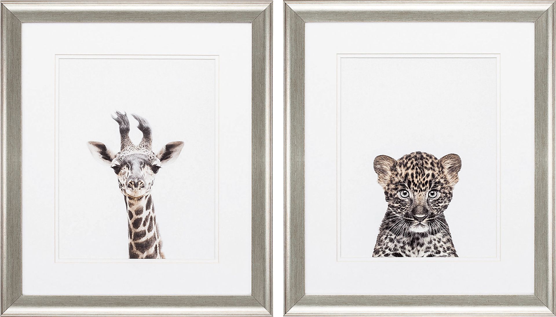 Giraffe Leopard Set of 2 Artwork - Image 1