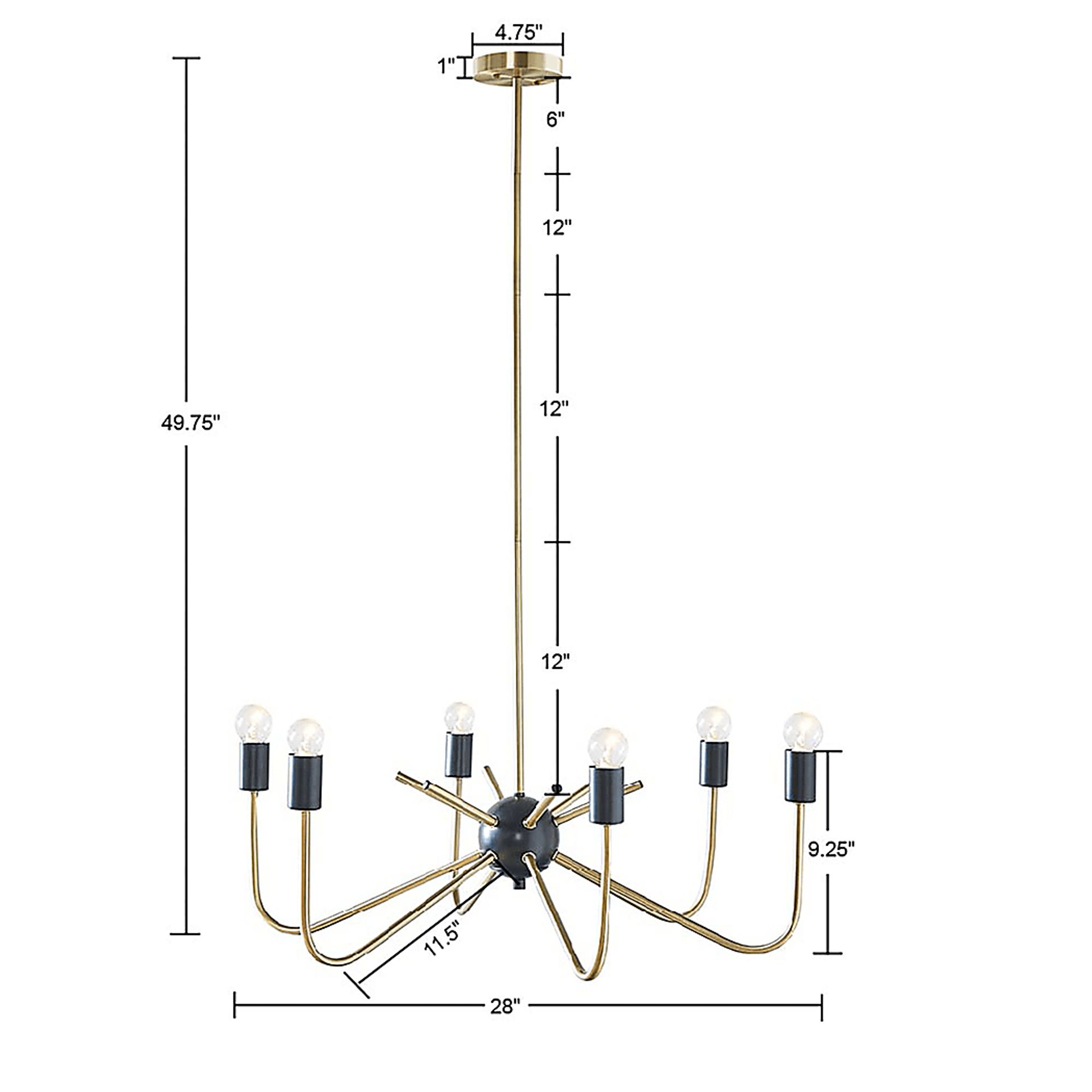 Girardin Boulevard Brass Chandelier - Image 3