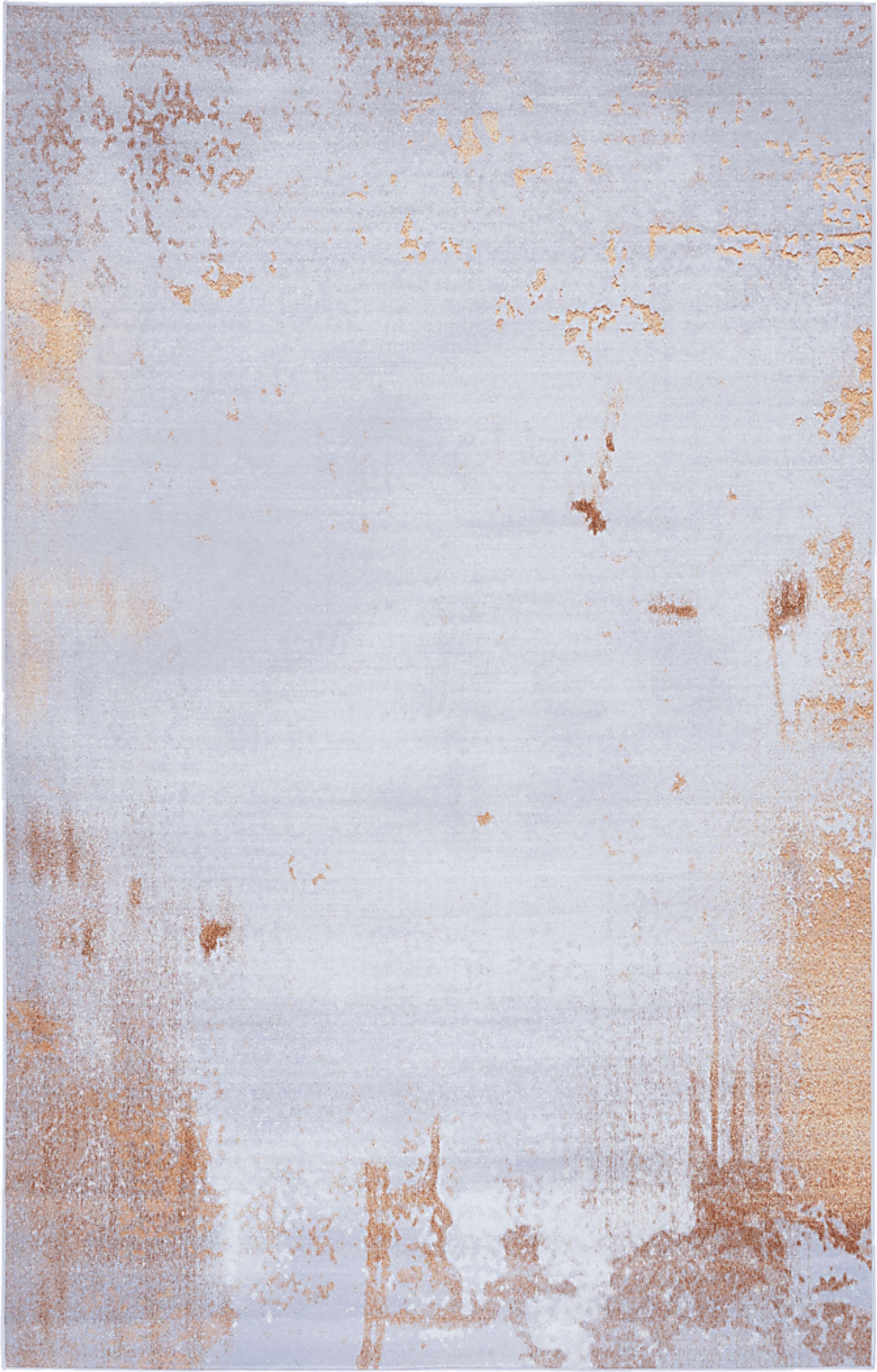 Girovi Gray/Rust 6' x 9' Rug - Image 1