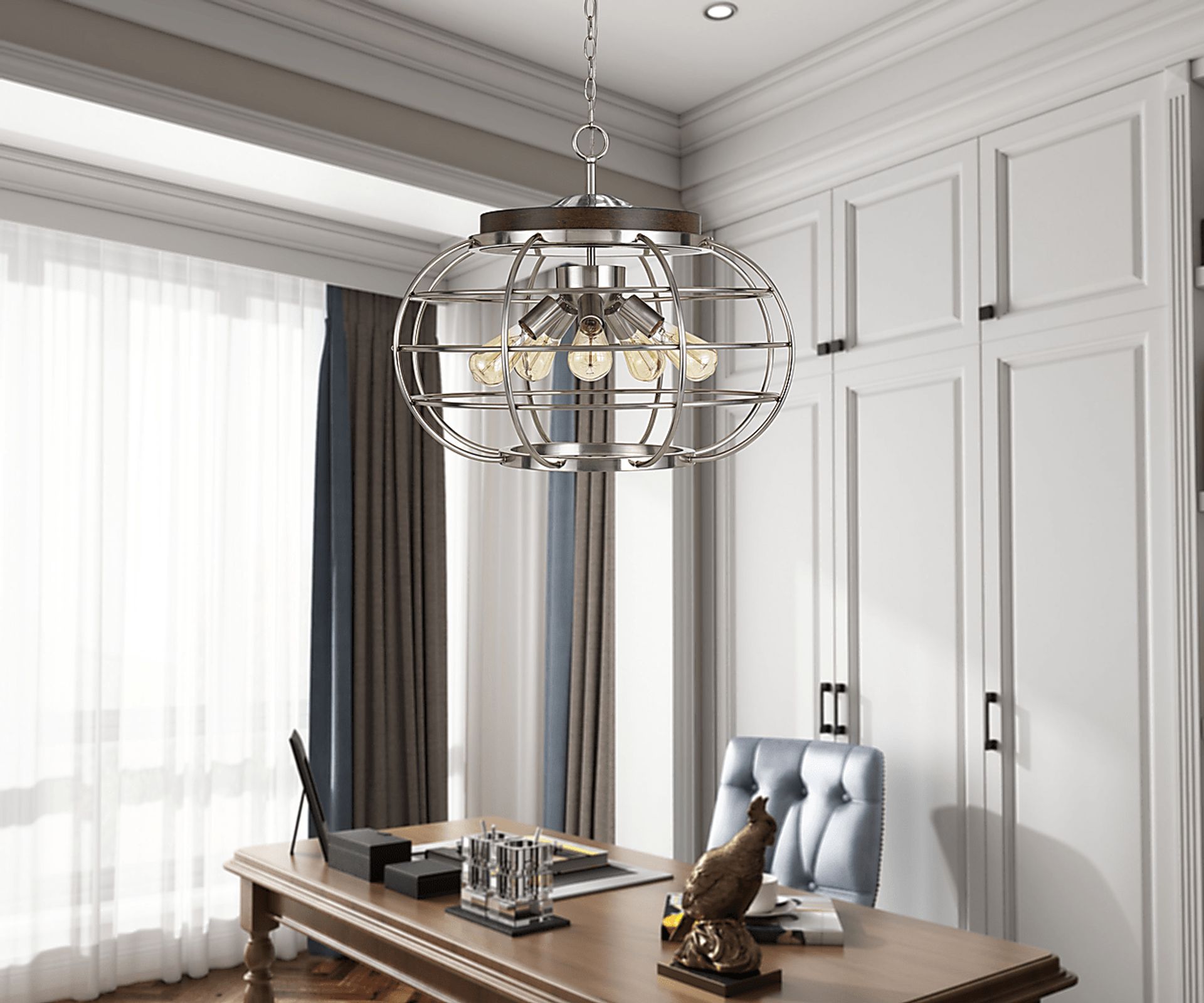 Gisbourne Nickel Chandelier - Image 2