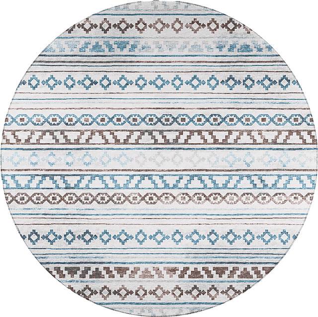 Gisela Light Taupe 10' Round Indoor/Outdoor Rug - Thumbnail - Image 1