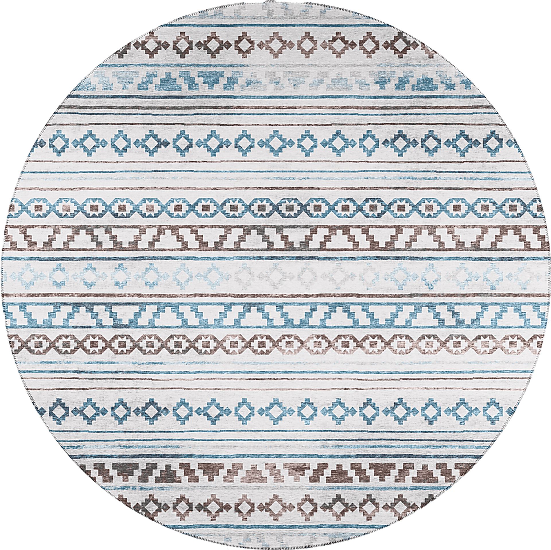 Gisela Light Taupe 10' Round Indoor/Outdoor Rug - Image 1