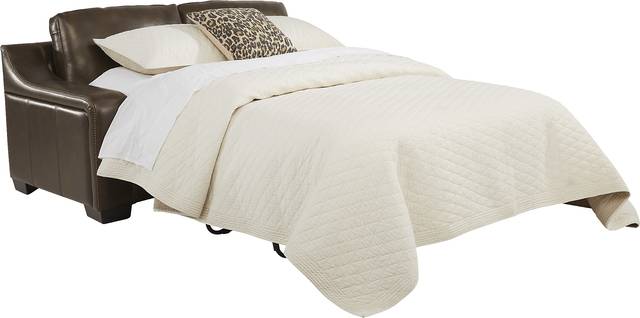 Gisella Brown Gel Foam Apartment Sofa Sleeper - Thumbnail - Image 2
