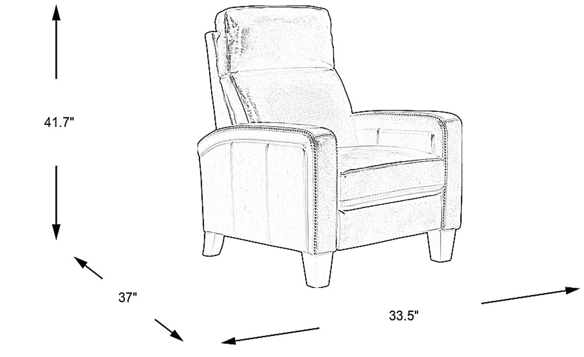 Gisella Brown Leather Push Back Recliner Rooms To Go