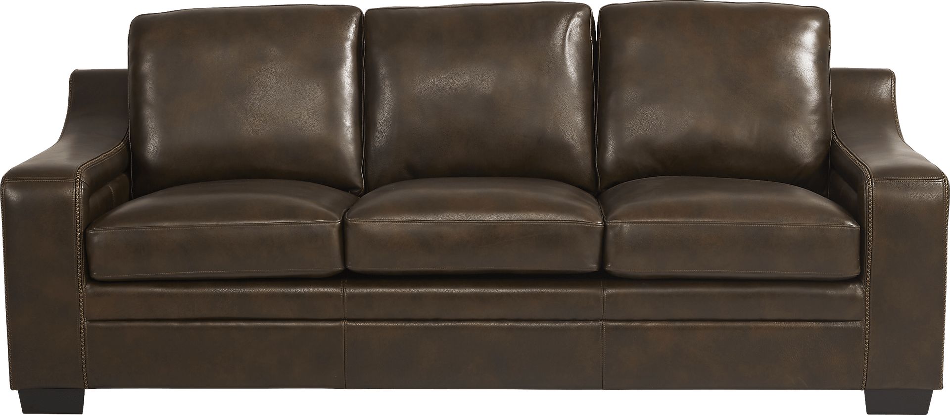 Gisella Brown Leather Sofa - Image 1