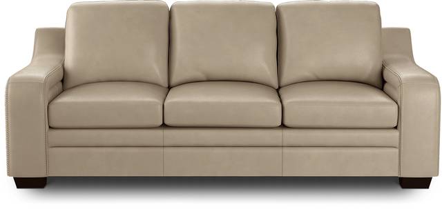 Gisella Taupe Leather 2 Pc Living Room - Thumbnail - Image 2