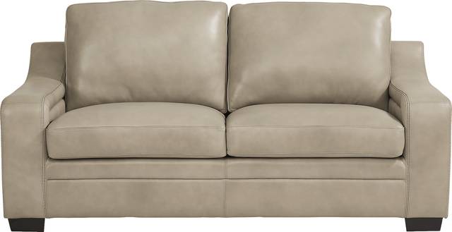 Gisella Taupe Leather 5 Pc Living Room with Gel Foam Sleeper Sofa - Thumbnail - Image 5