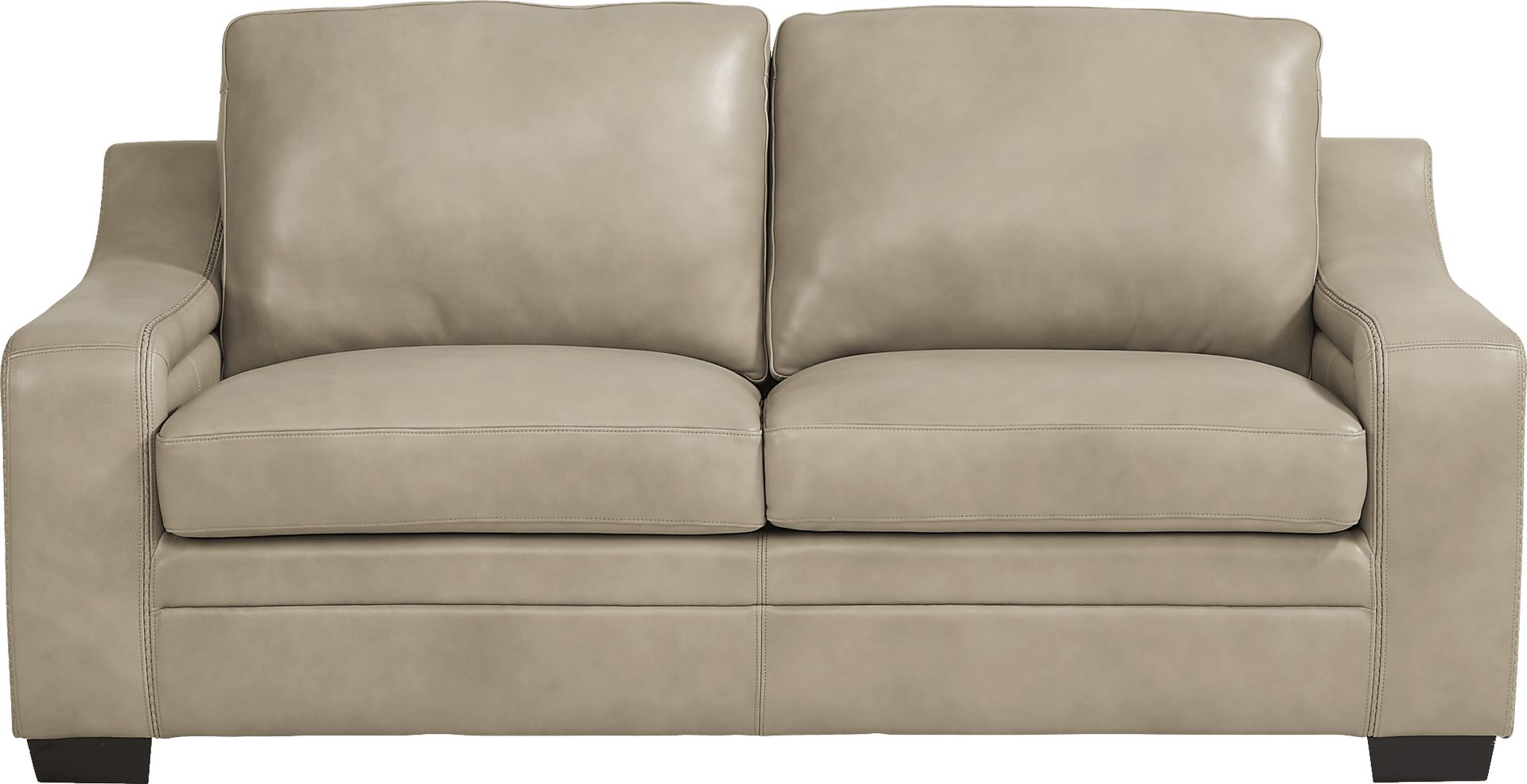 Gisella Taupe Leather 5 Pc Living Room with Gel Foam Sleeper Sofa - Image 5