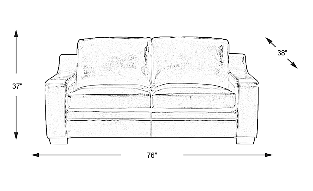 Gisella Leather Apartment Sofa