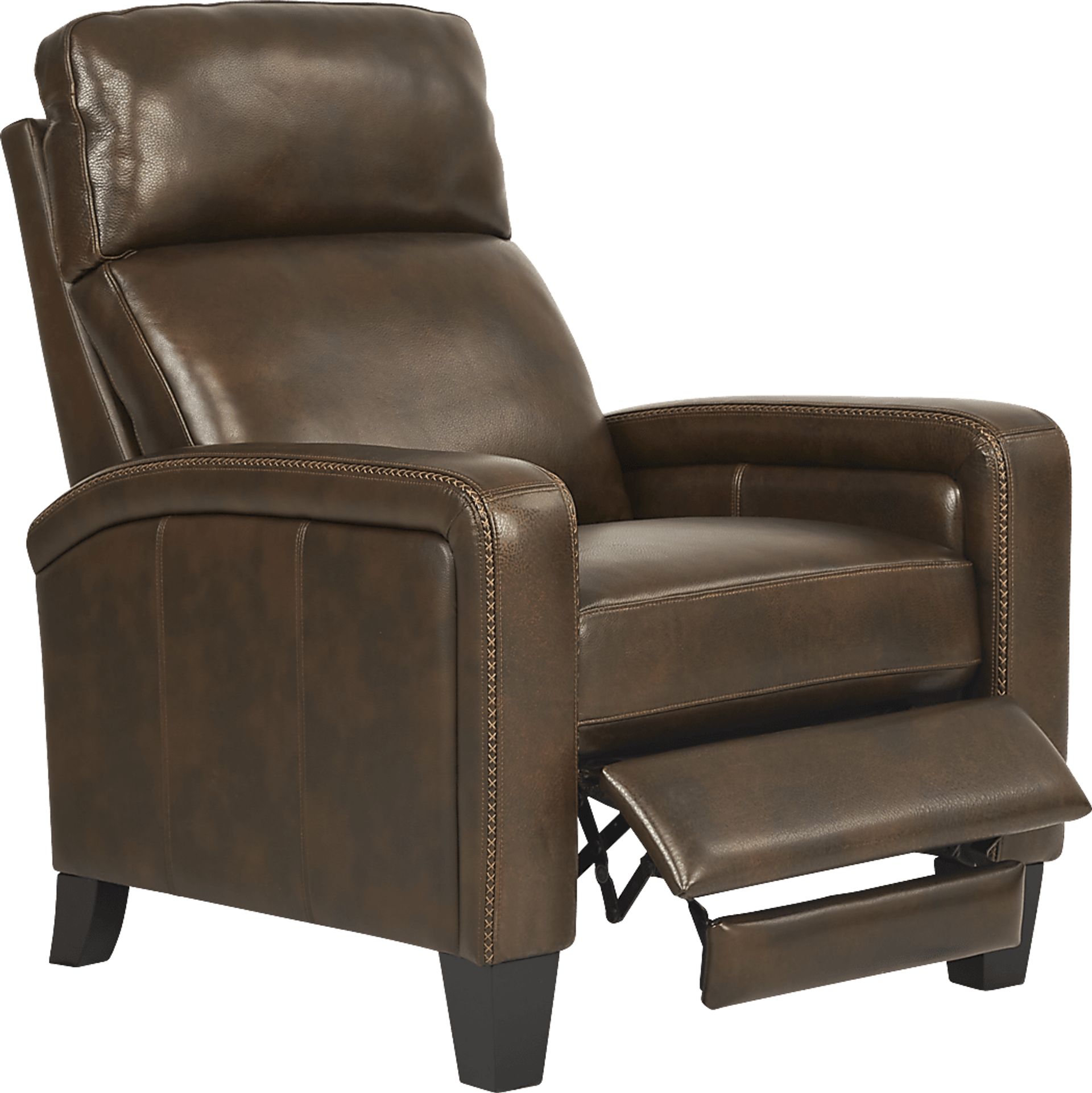 Gisella Brown Leather Push Back Recliner - Image 2