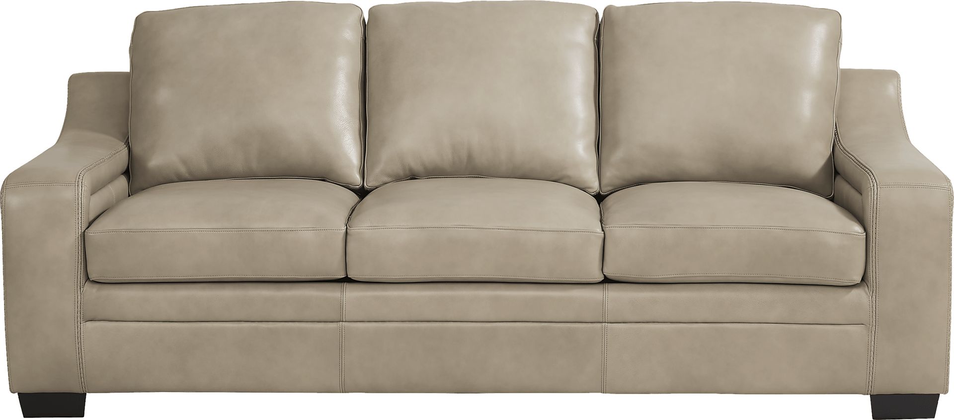 Gisella Taupe Leather 3 Pc Living Room - Image 2