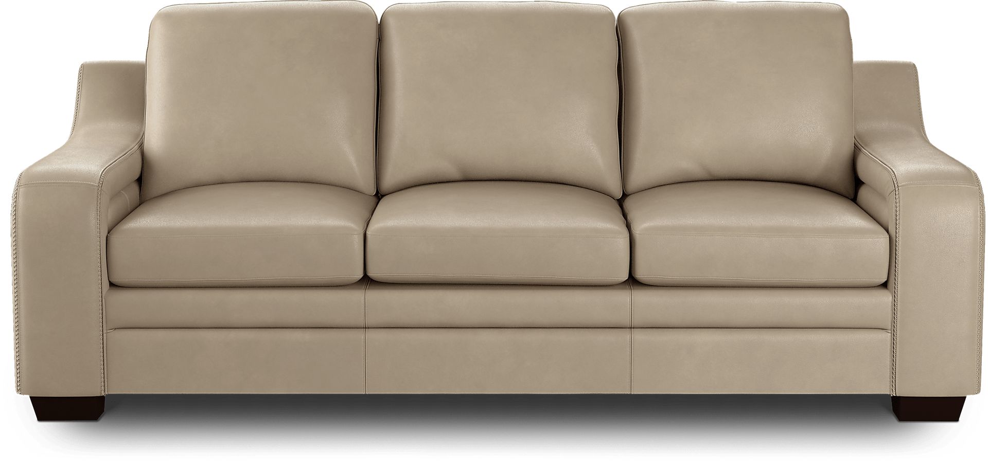 Gisella Taupe Leather Sofa - Image 1