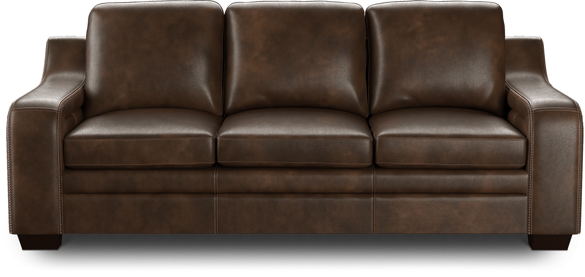 Gisella Brown Leather Sofa - Image 1