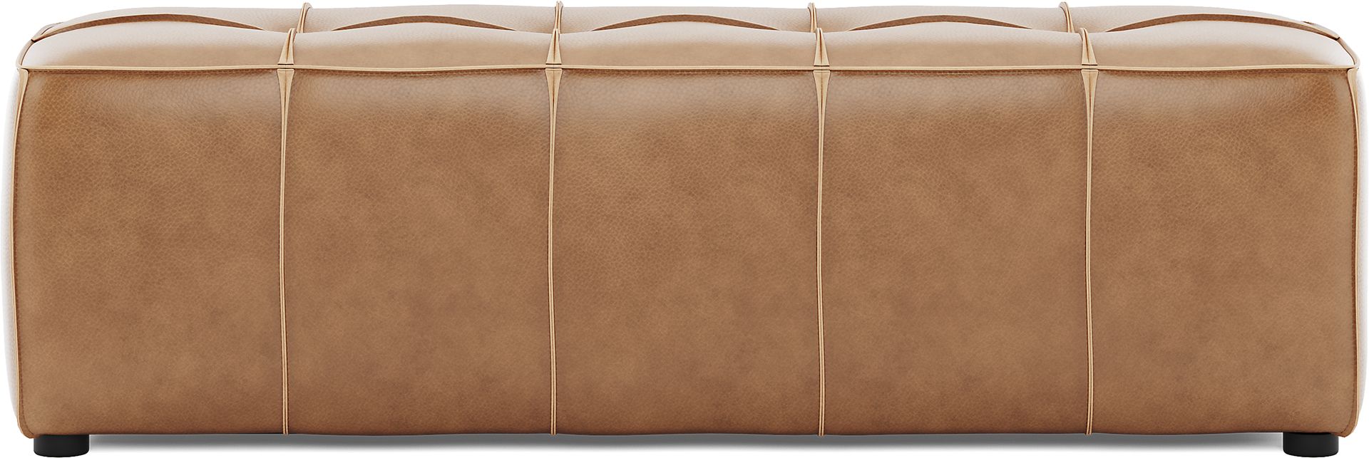 Giselle Camel Brown Leather Bench - Image 1