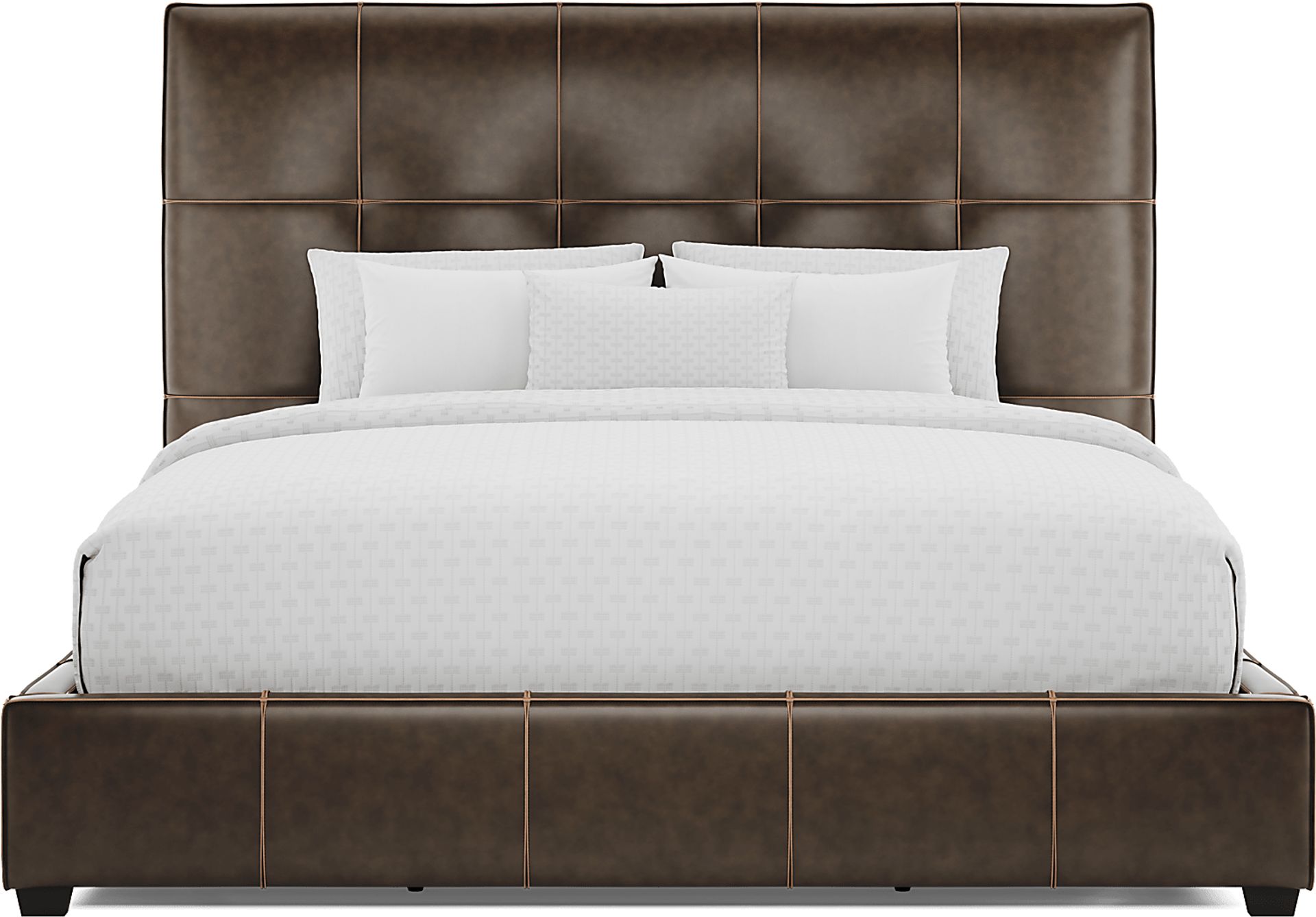 Giselle Chocolate 3 Pc Leather King Bed - Image 2