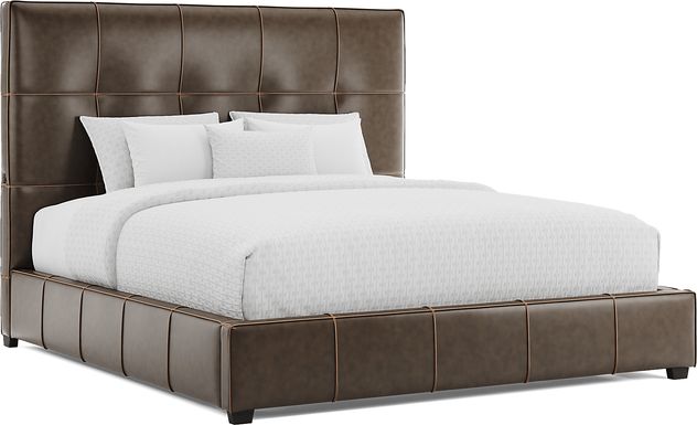 Giselle Chocolate Leather 3 Pc King Bed