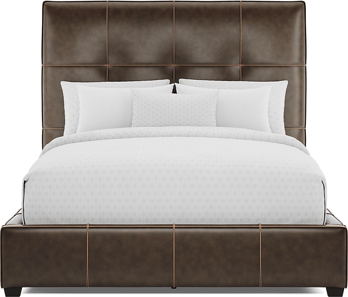 Cindy Crawford Westover Hills 8 Pc Brown Dark Wood Chocolate Leather ...