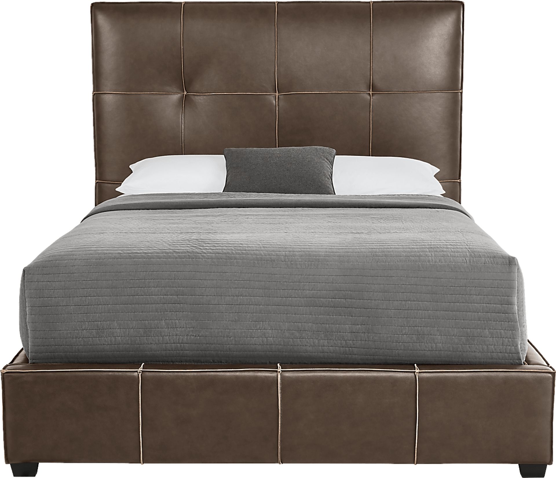 Giselle Chocolate Brown Leather 3 Pc King Bed Rooms to Go