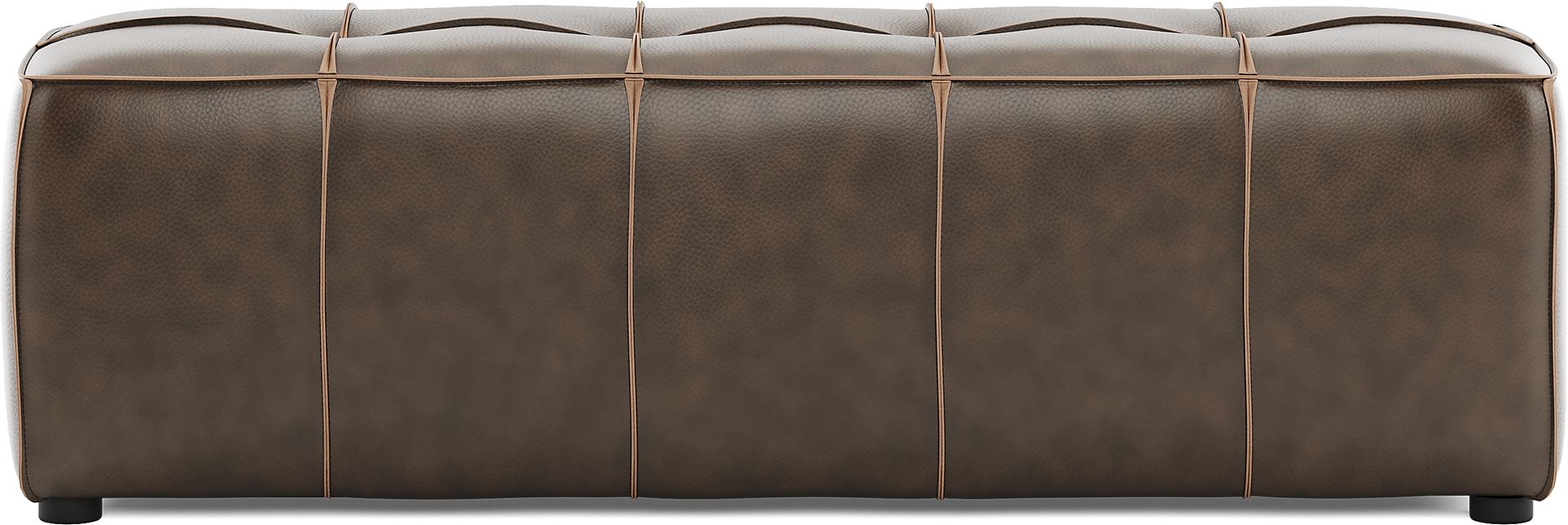 Giselle Chocolate Leather Bench - Image 1