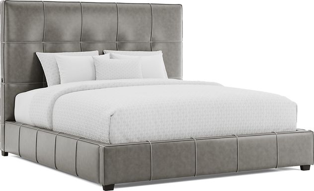 Giselle Gray 3 Pc Leather King Bed