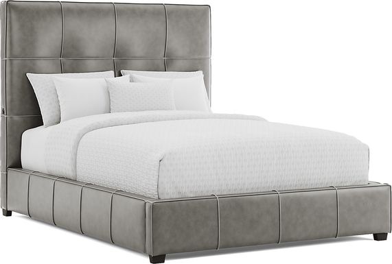 Giselle Gray Leather 3 Pc Queen Bed