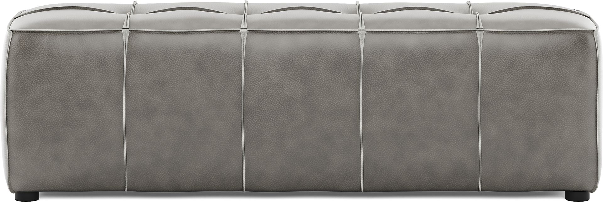 Giselle Gray Leather Bench - Image 1