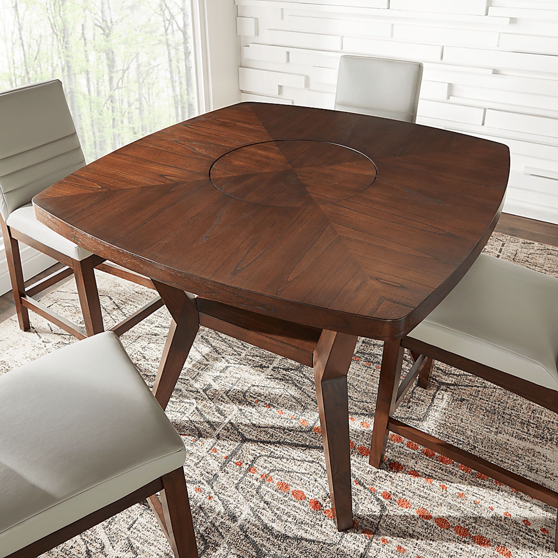 Gitan Brown Counter Height 5 Pc Dining Set - Image 3