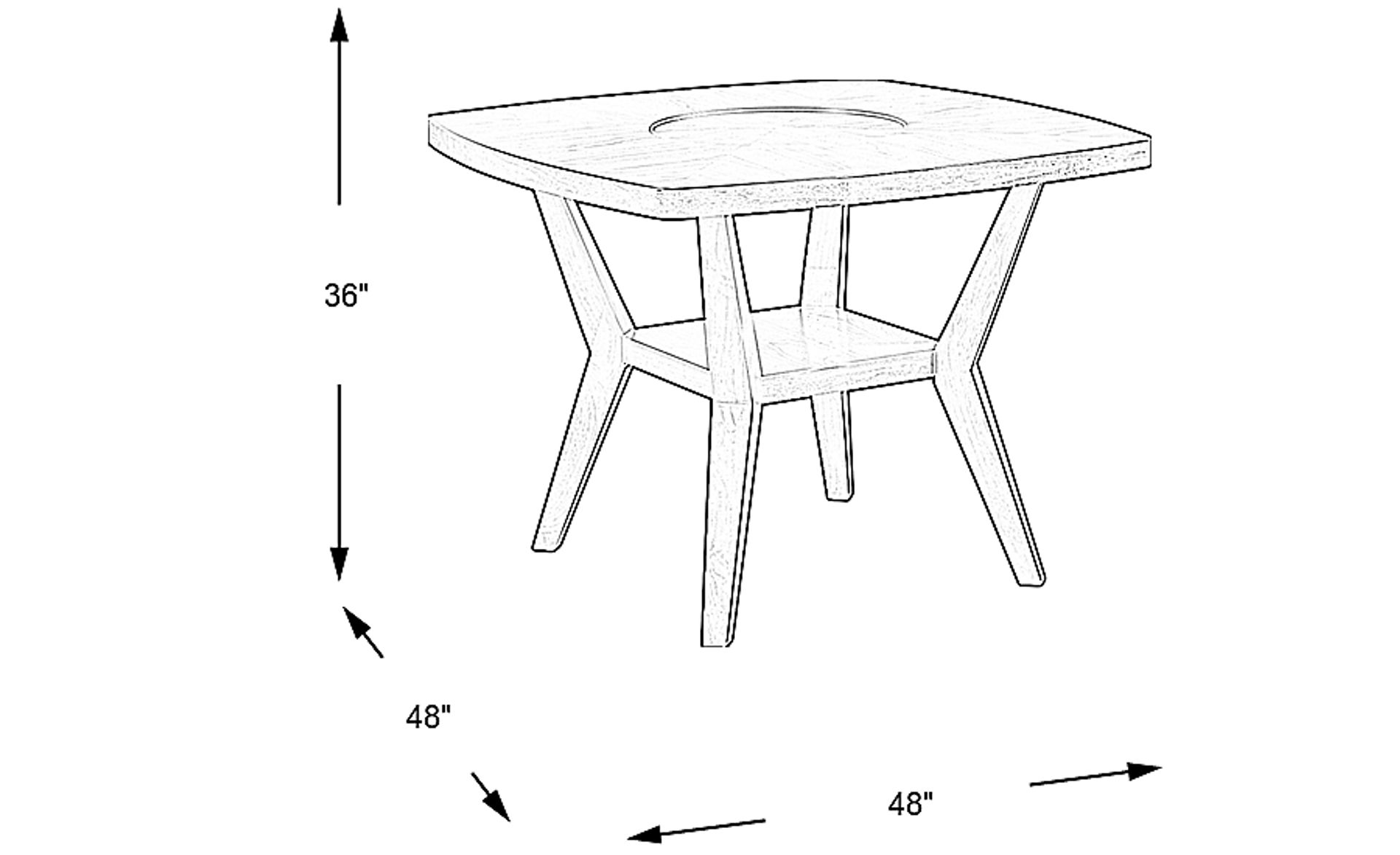Dimension Image. Please refer to the Dimension Tab on this page for dimension details.