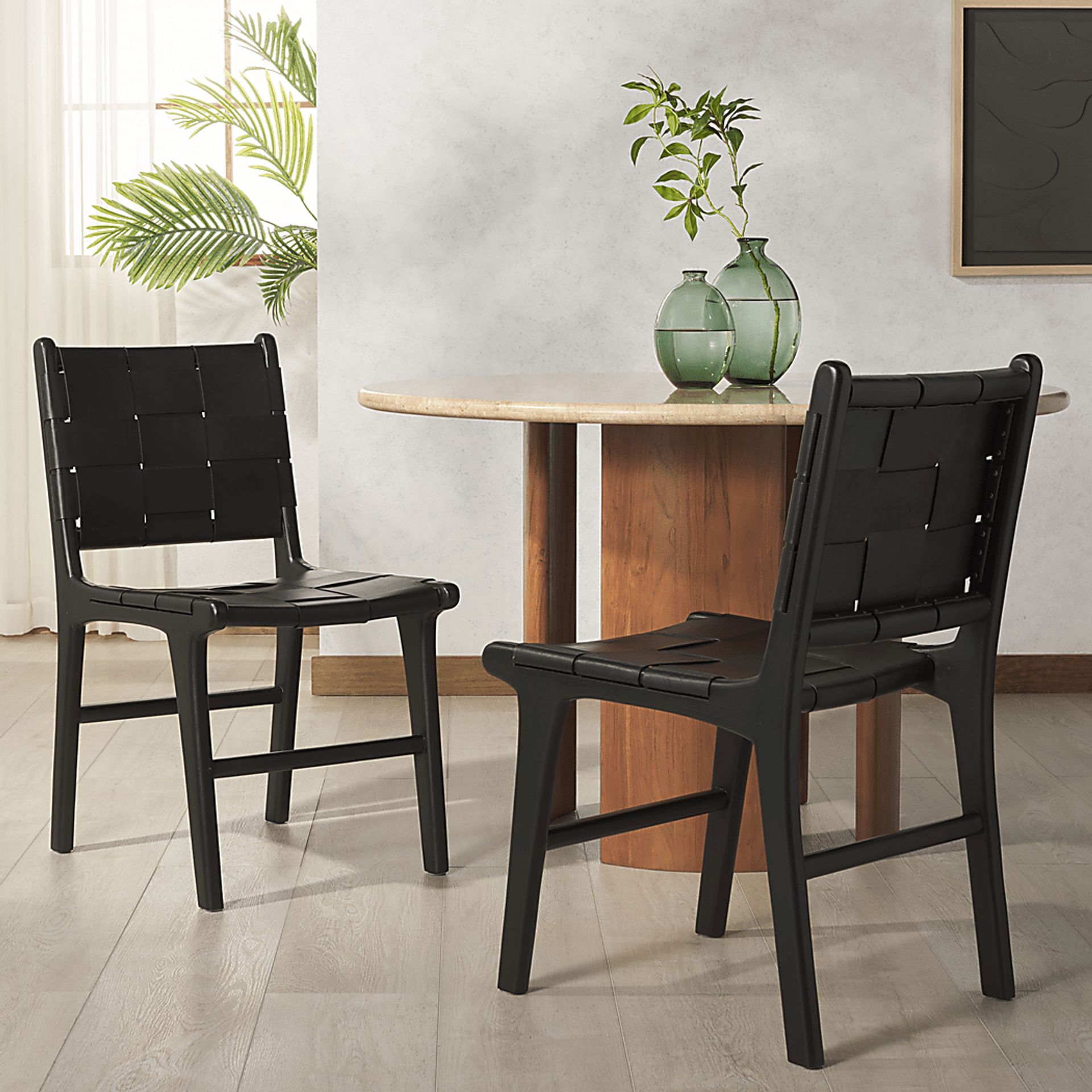 Givernola Black Side Chairs, Set of 2 - Image 2