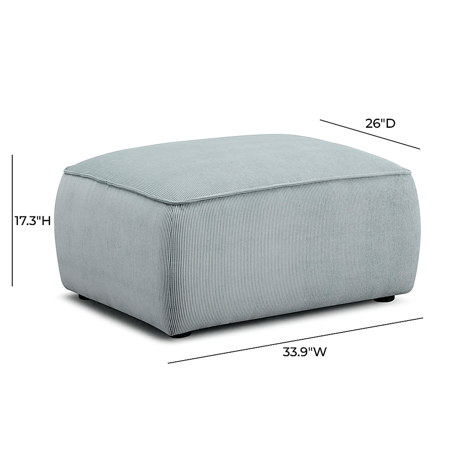 Glaciarts I Light Green Ottoman - Image 4