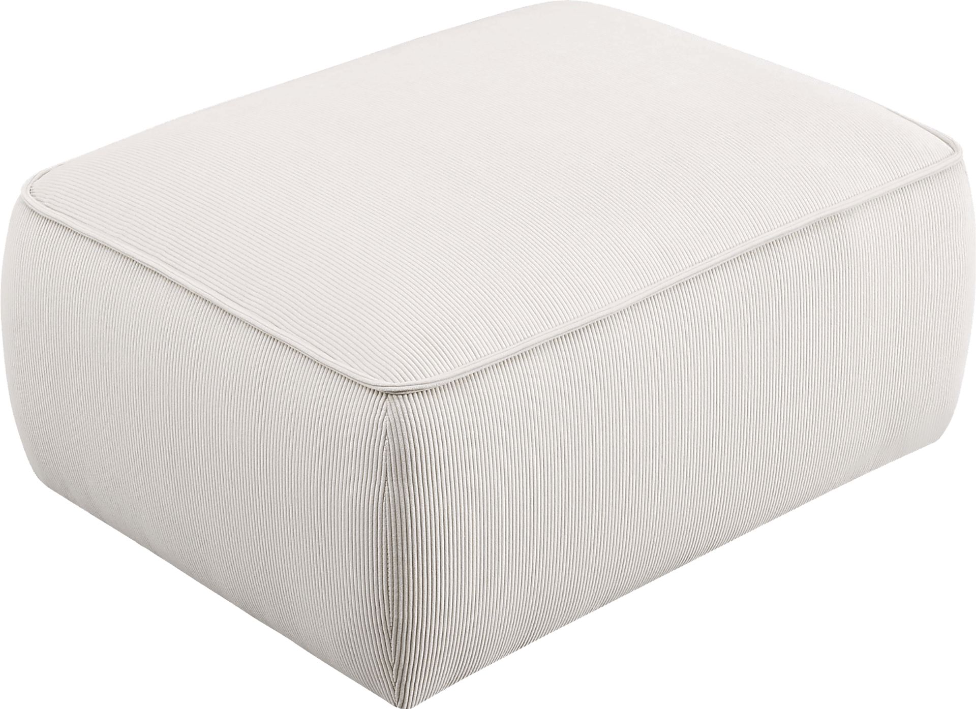 Glaciarts I White Ottoman - Image 2