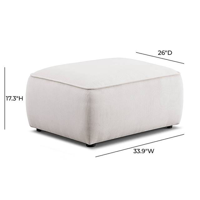 Glaciarts I White Ottoman - Thumbnail - Image 4
