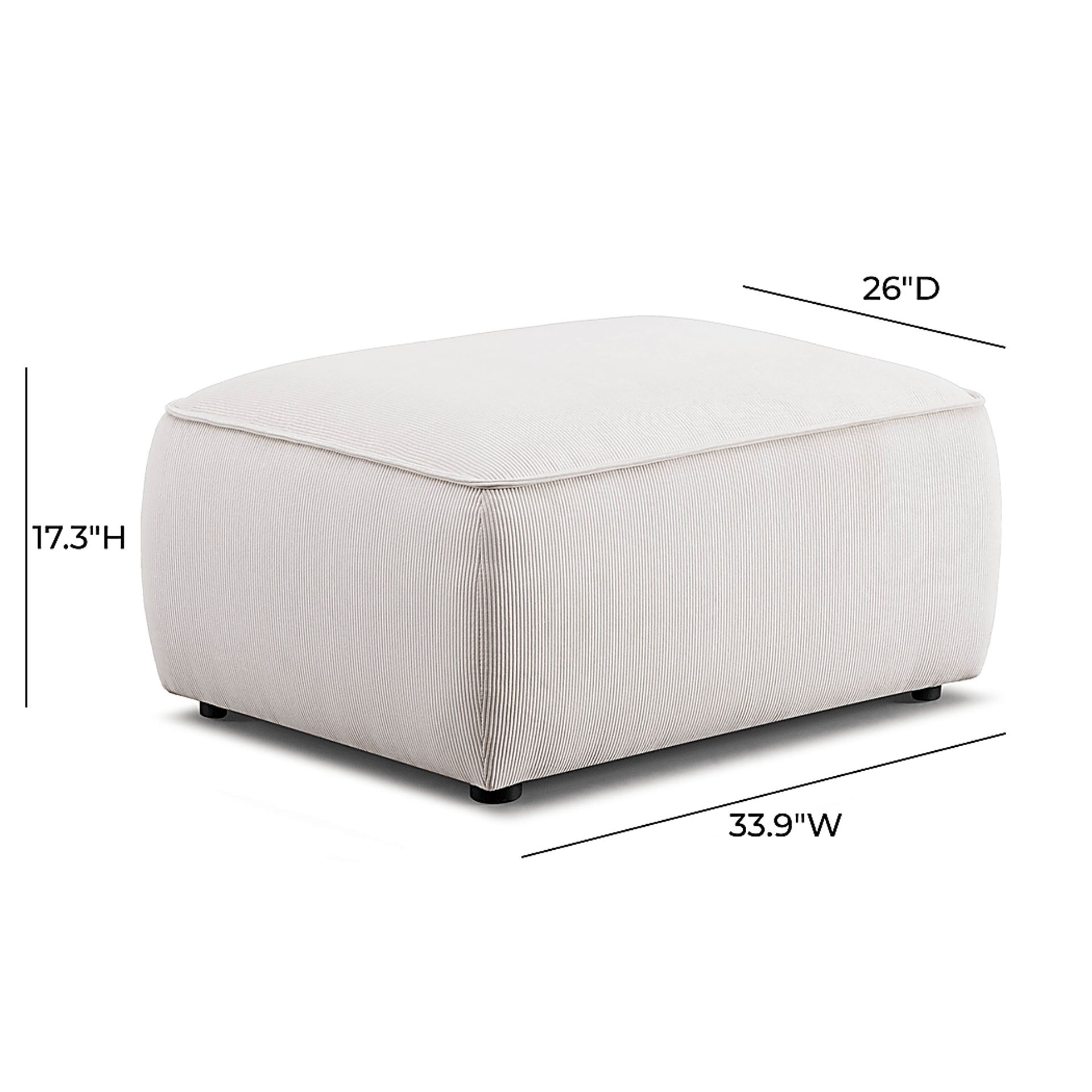 Glaciarts I White Ottoman - Image 4