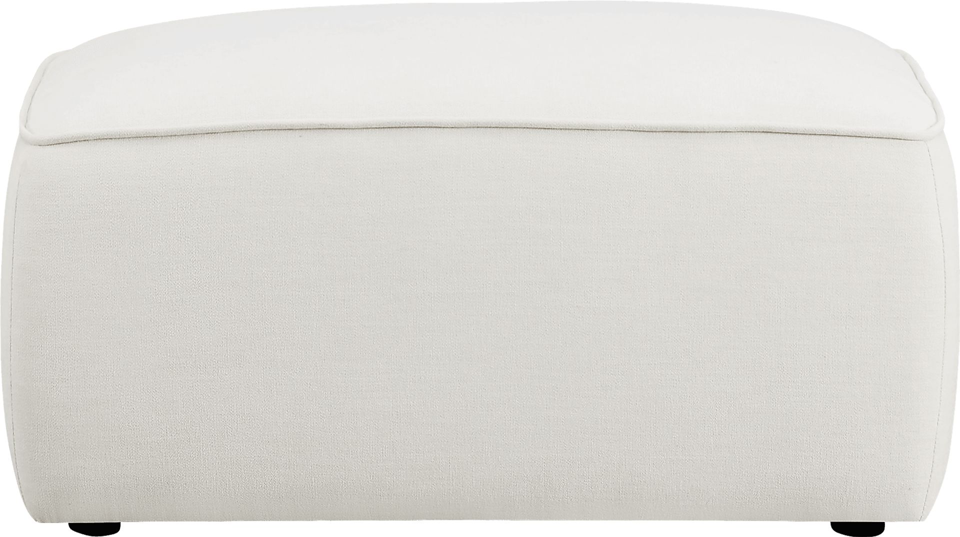 Glaciarts II Off-White Ottoman - Image 2