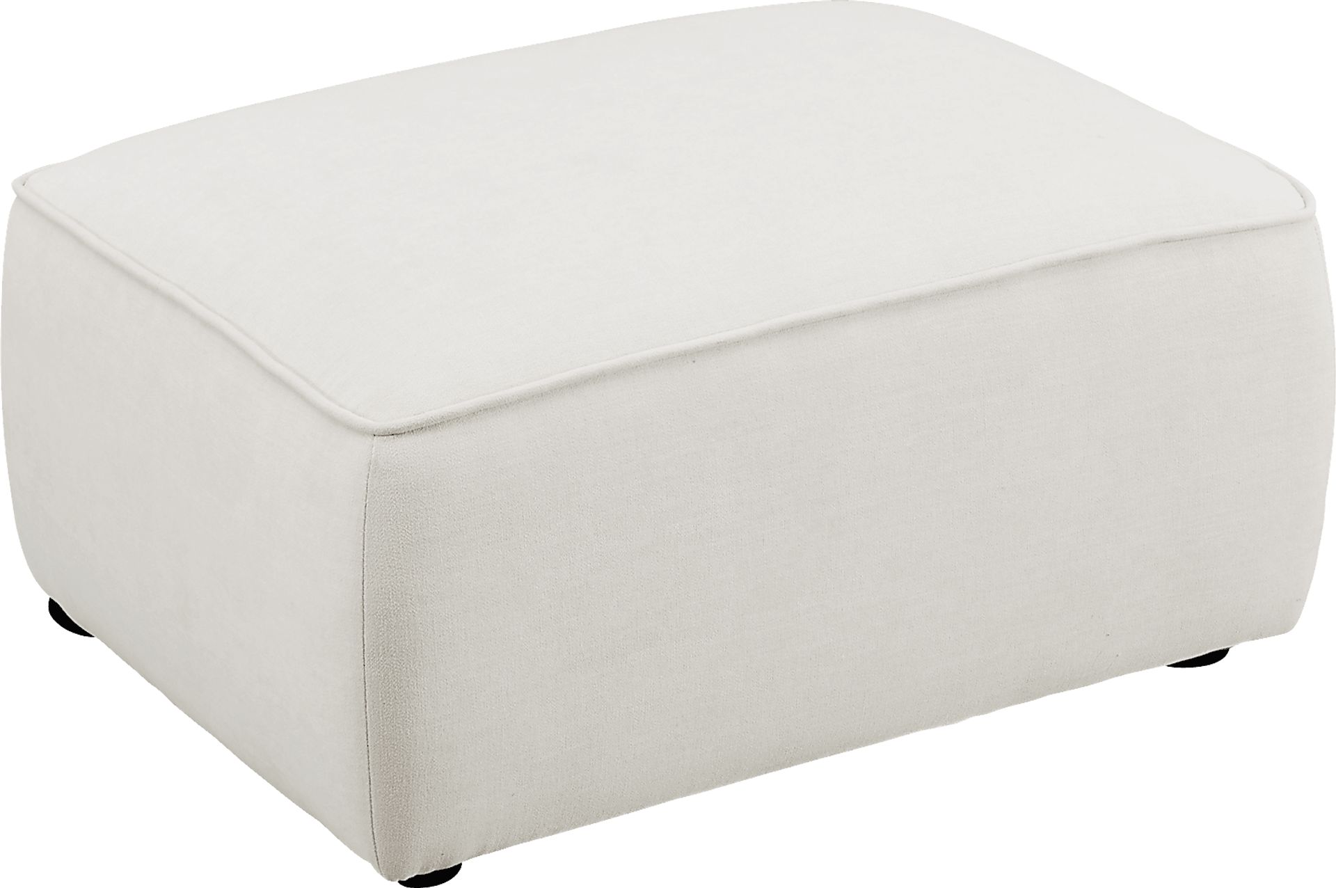 Glaciarts II Off-White Ottoman - Image 3