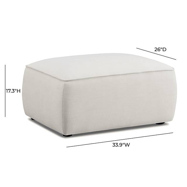 Glaciarts II Off-White Ottoman - Thumbnail - Image 4