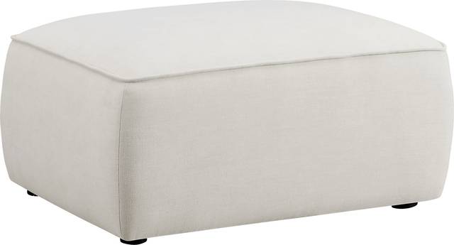 Glaciarts II Off-White Ottoman - Thumbnail - Image 1