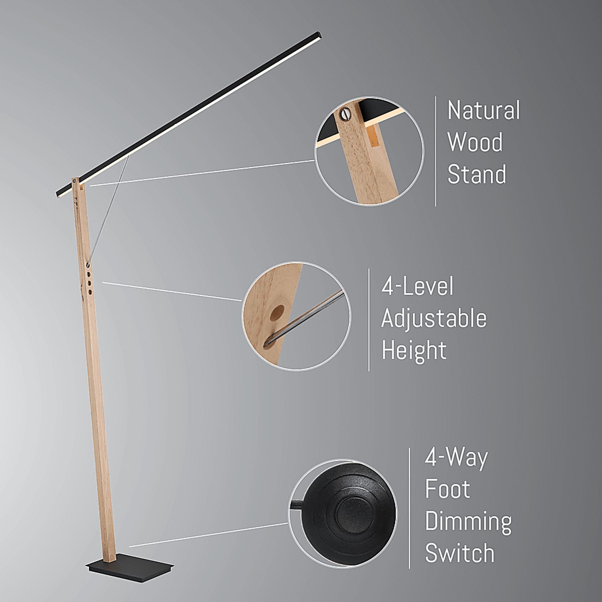 Glacier Cove Wood Floor Lamp - Image 5
