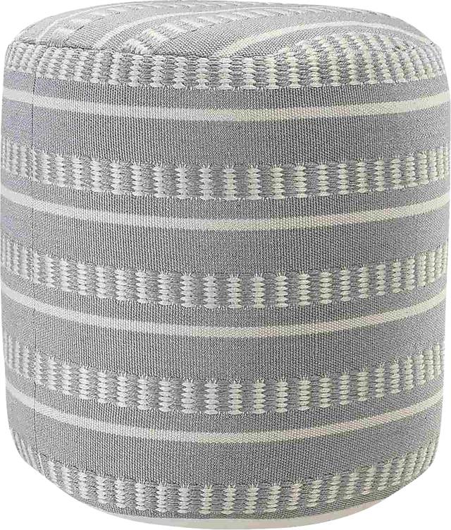 Gladling Blue Indoor/Outdoor Pouf Ottoman - Thumbnail - Image 5