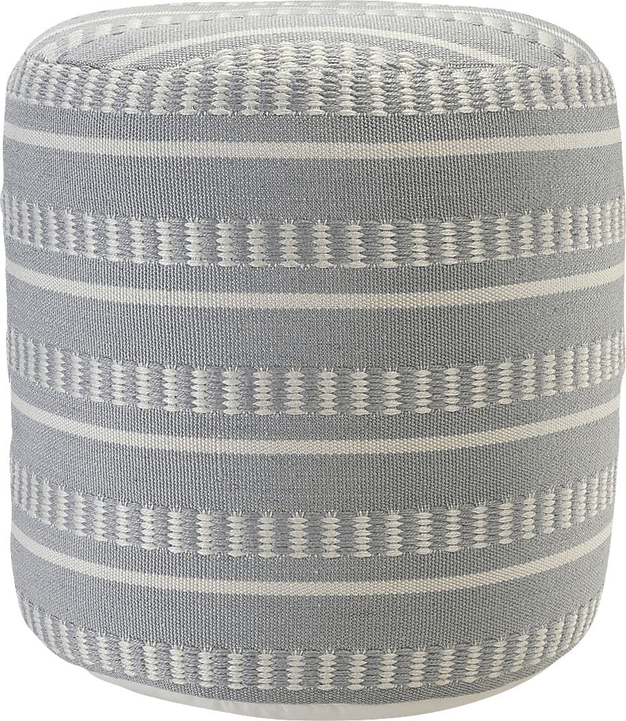 Gladling Blue Indoor/Outdoor Pouf Ottoman