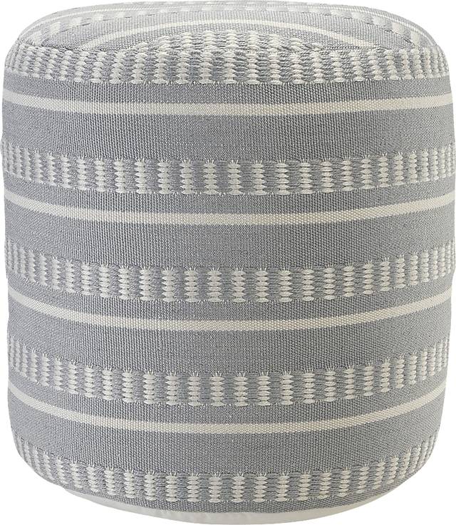 Gladling Blue Indoor/Outdoor Pouf Ottoman - Thumbnail - Image 1