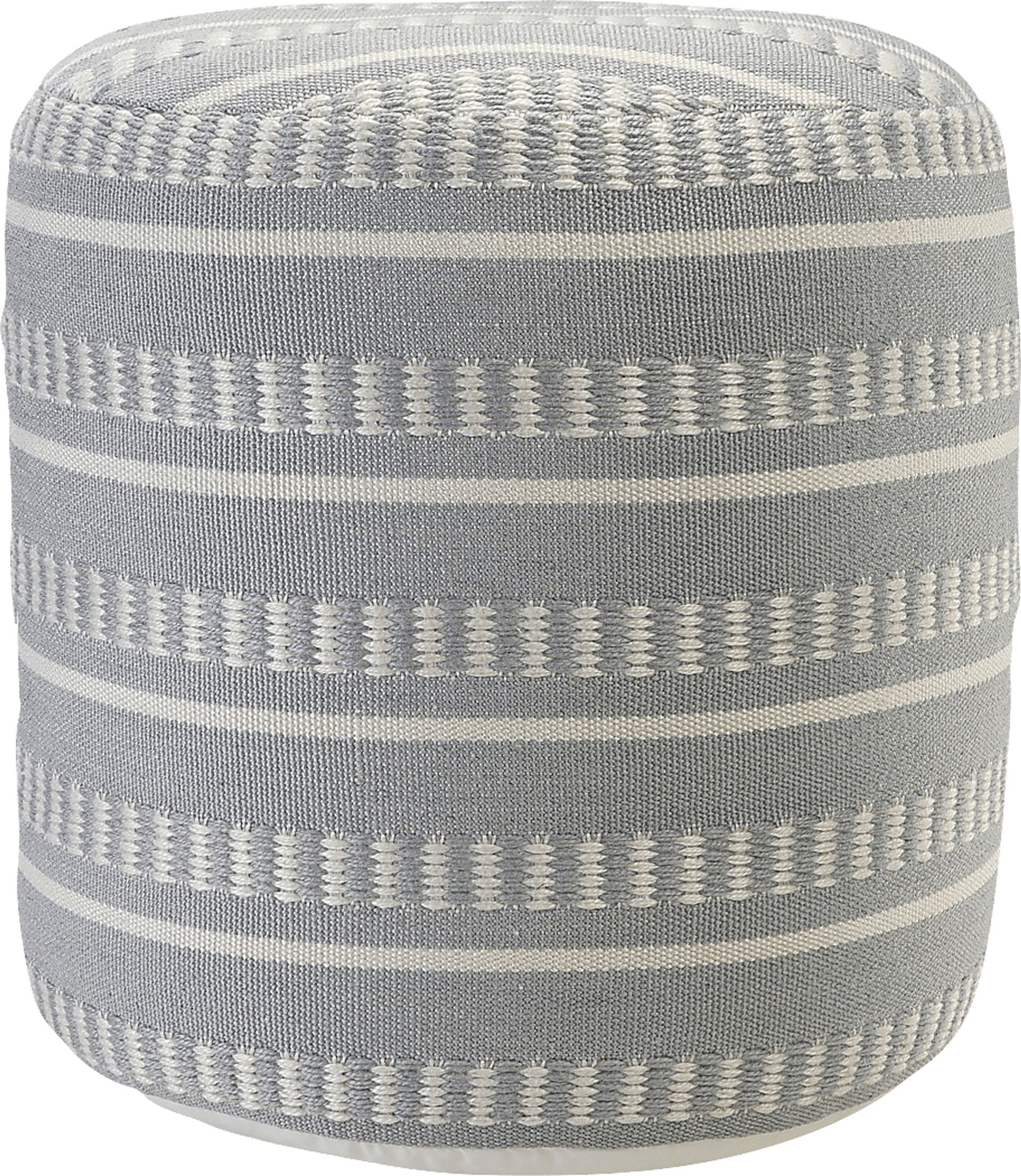 Gladling Blue Indoor/Outdoor Pouf Ottoman - Image 1
