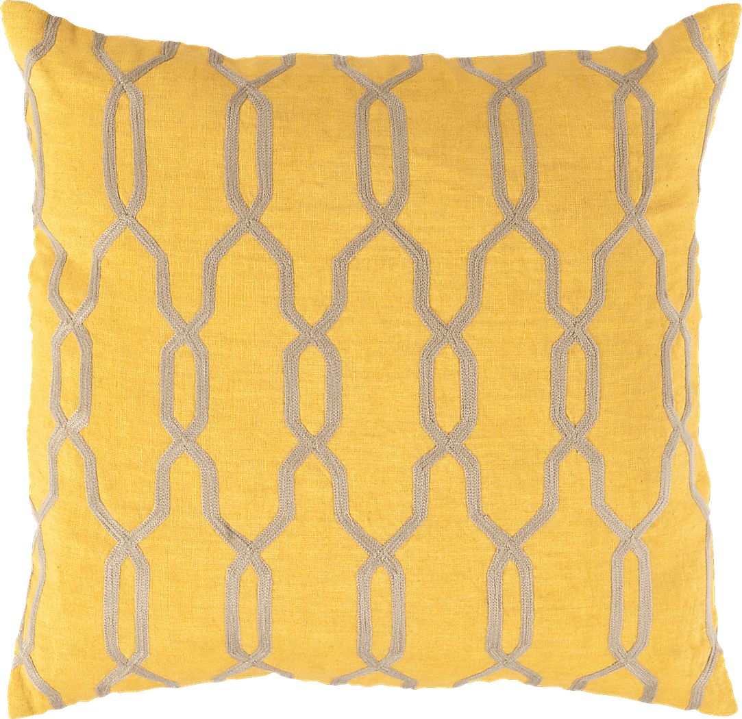 Glam Geo Saffron Accent Pillow Rooms To Go