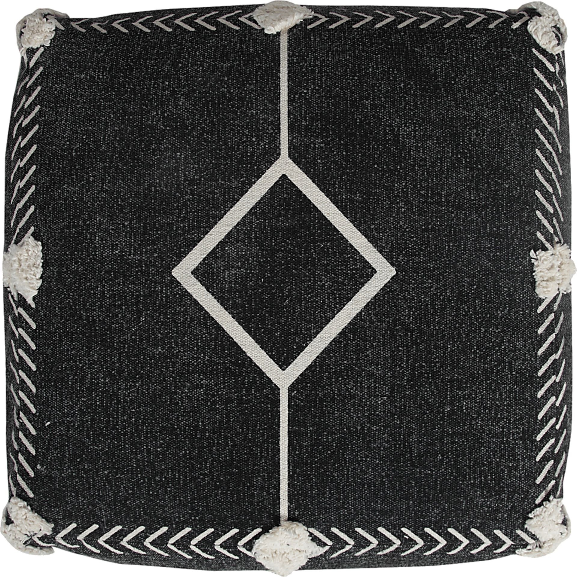 Glasella Black/White Pouf - Image 5