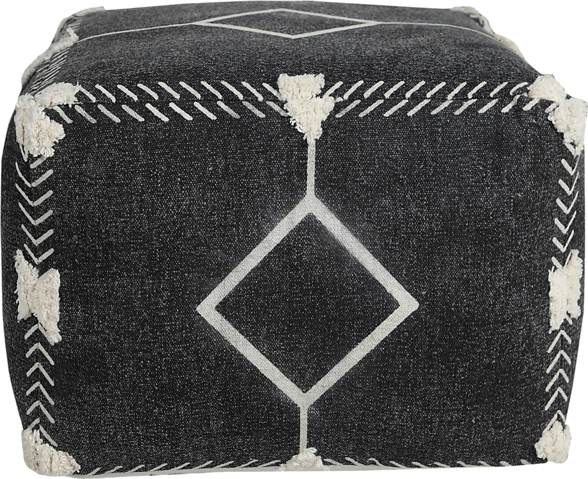 Glasella Black/White Pouf - Image 8